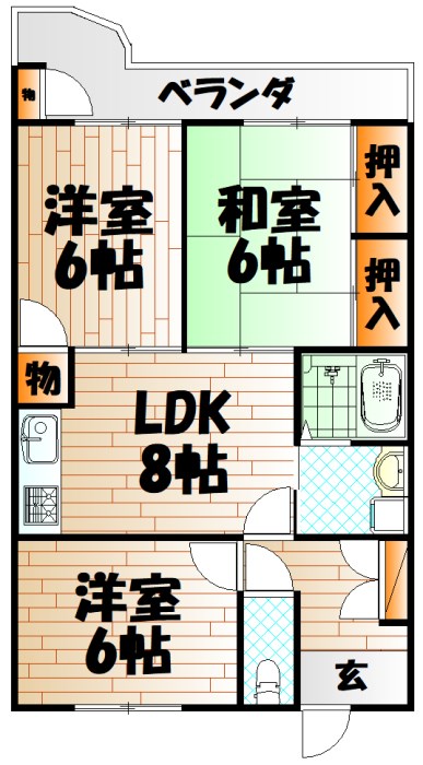 グッタープラッツ緑ヶ丘1番館   間取り