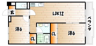 クレベール社ノ木  間取り