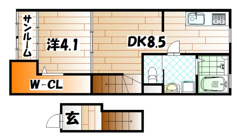 Calmecrique戸畑駅西 WEST  間取り