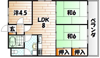 クレベール千防   間取り