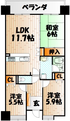 ライフプラザ沢見2番館  間取り