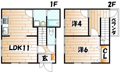 クルーズ天籟寺B  間取り