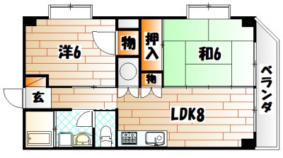 亀川ハイツ  間取り