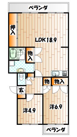 エメラルドマンション南小倉C棟 間取り
