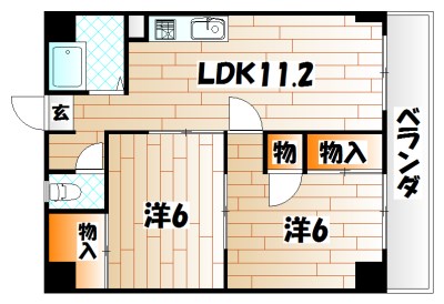 プリンセス片野Ⅱ  間取り