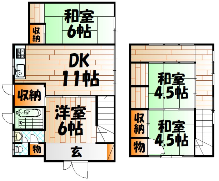 勝山戸建一軒家 間取り
