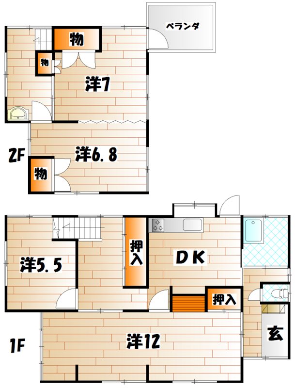 山ノ堂町貸家  間取り