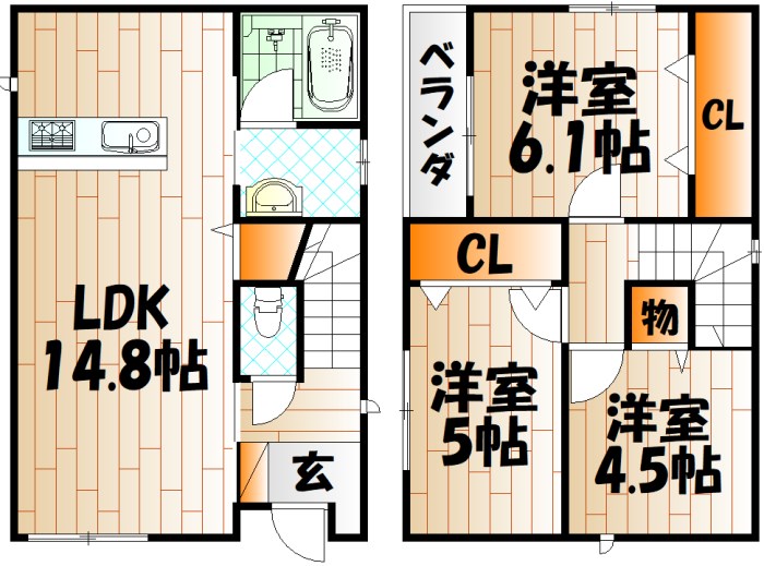 サンラプロ中二十町 間取り