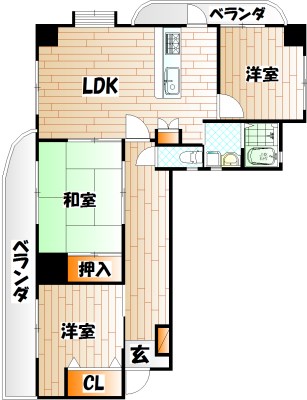 ファミリーハウス勝山  間取り