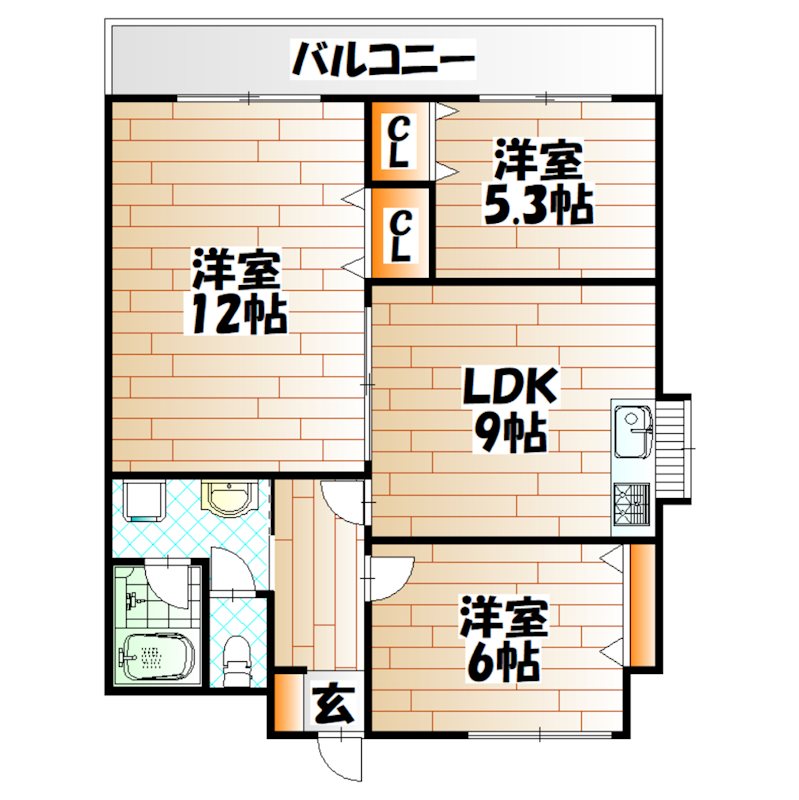 上二十町スカイマンション  間取り
