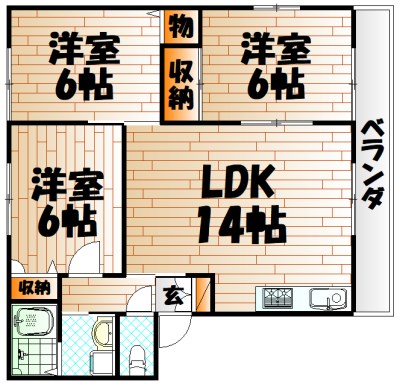 クッキースクエアA棟  間取り