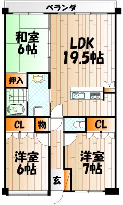 シャトレ大手町Ｎ棟  間取り