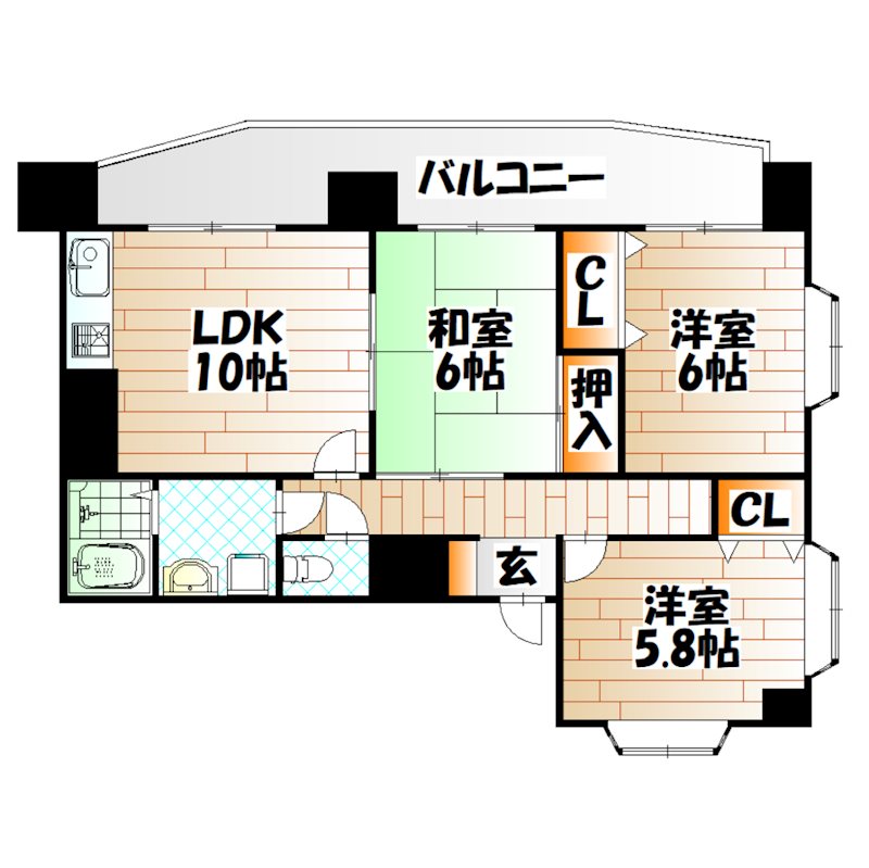 グランピア八幡東  間取り