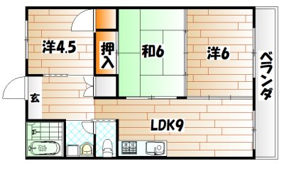 亀川ハイツ  間取り