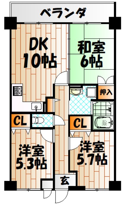 ルワージュ天神町 間取り