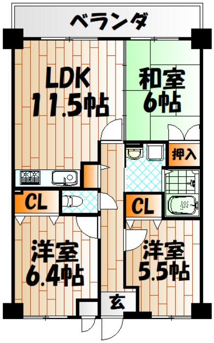 ルワージュ天神町 間取り