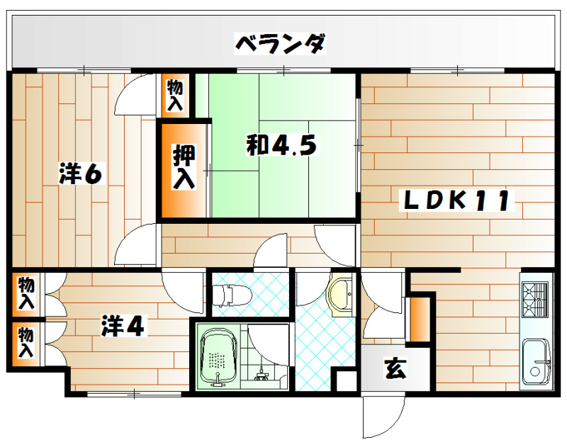 エルザサンリバー戸畑 間取り