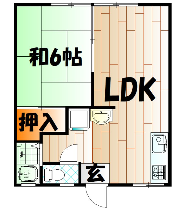 千草ハイツ　A  間取り