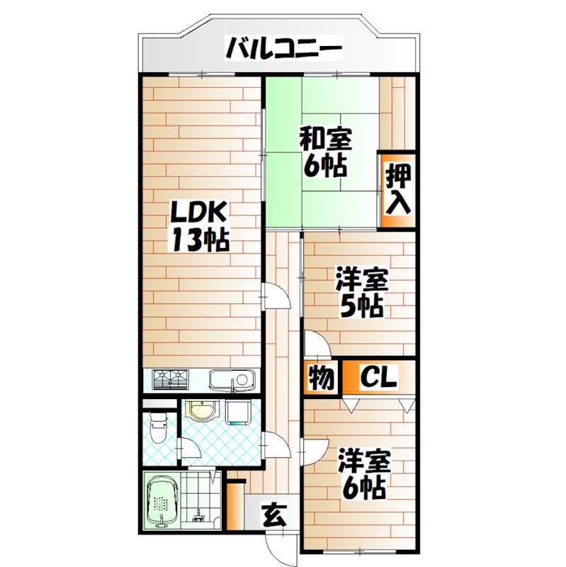 グランピア八幡東  間取り