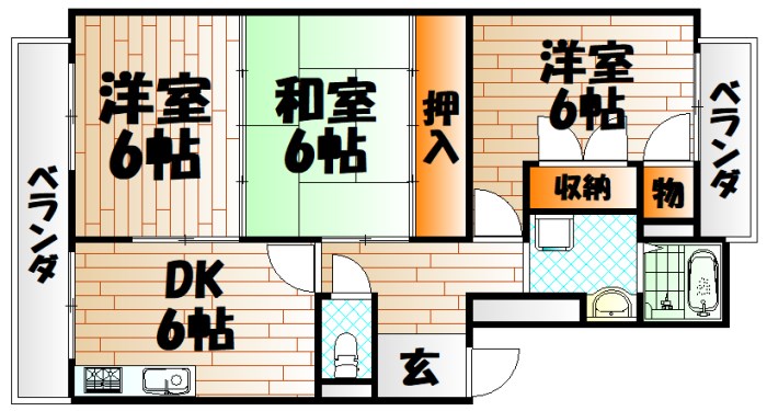 タニガシラハイツ 間取り