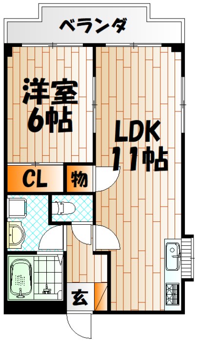 クレベール片野 間取り