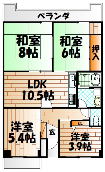グランコート到津  間取り