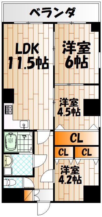 ホワイトパレス黄金5番館 間取り