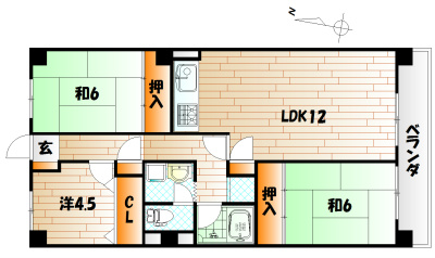 コープ野村大手町Ⅰ 間取り