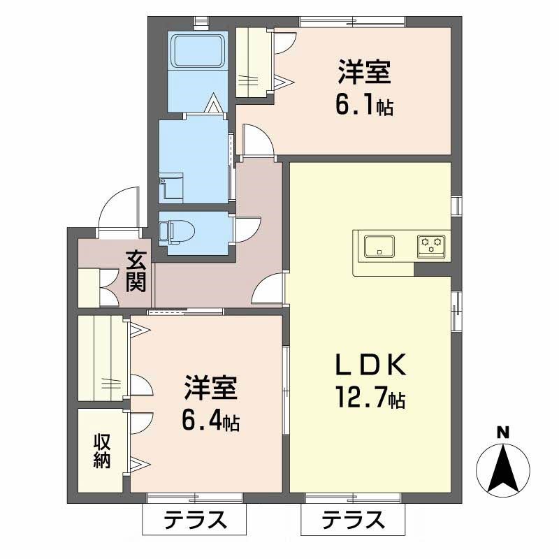 ユニゾン上富野A棟 間取り