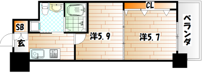 福岡県北九州市小倉北区黄金１丁目2-15 間取り