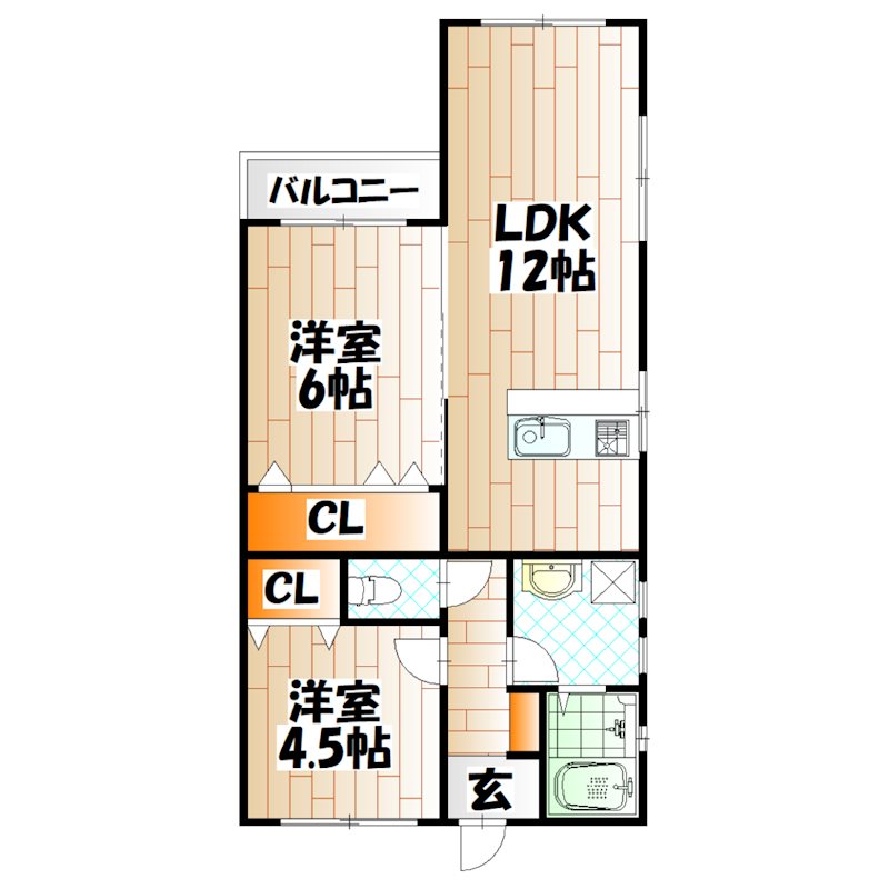 プランドール足原 間取り