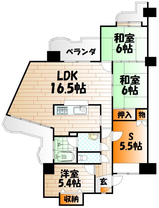 イマージュ小倉若園 間取り