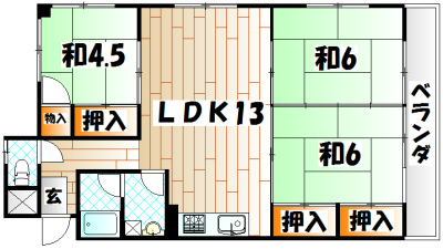オアシス若園Ⅲ   間取り
