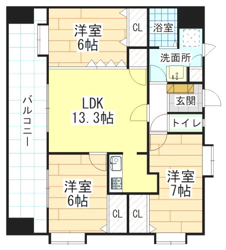 ニューリバー九工大駅前 間取り