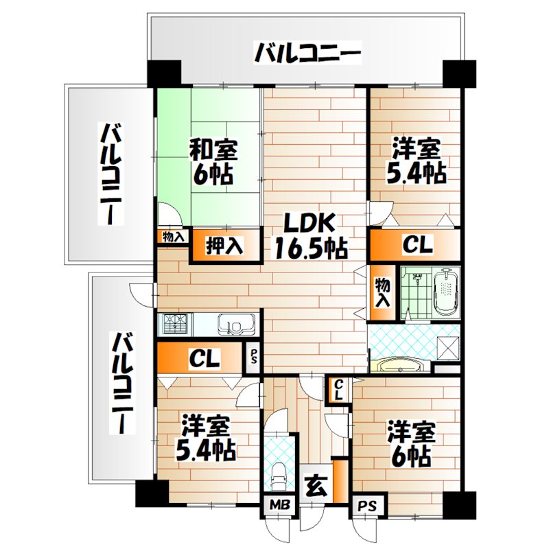 アメニティ企救丘Ⅰ  間取り