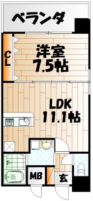 №65 クロッシングタワーORIENT BLD.  間取り