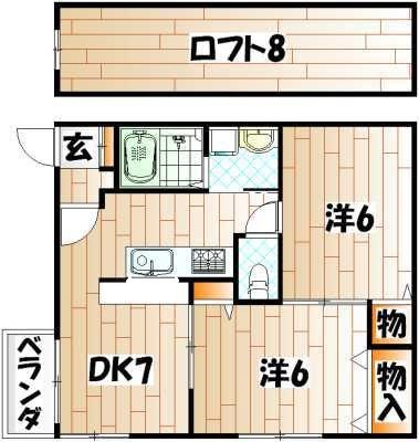 コーポカーペンターⅡ  間取り