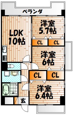 リバージュ中井 間取り