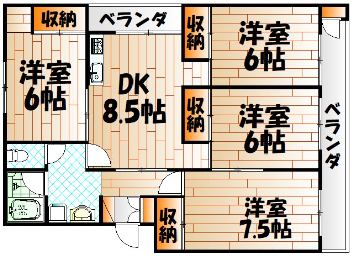 ヴィラナリー小倉南E 間取り