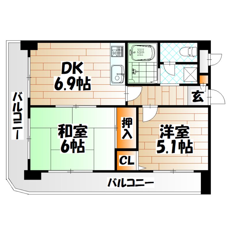 ライオンズマンション小倉駅南第２  間取り