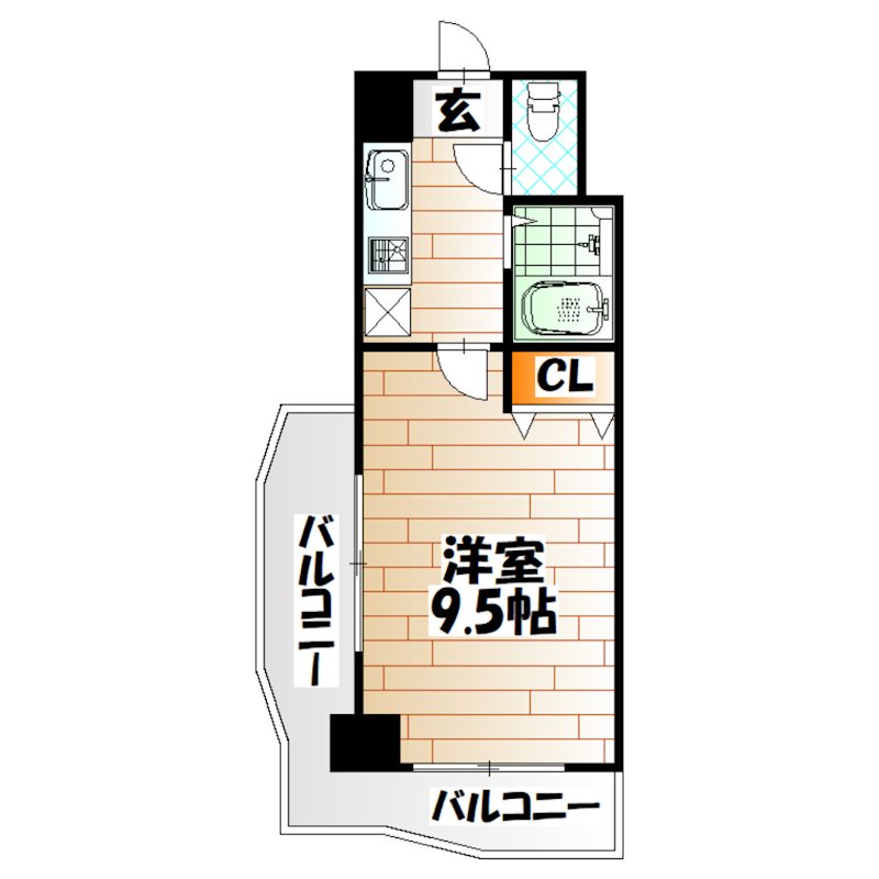 №35 サーファーズプロジェクト2100小倉駅  間取り