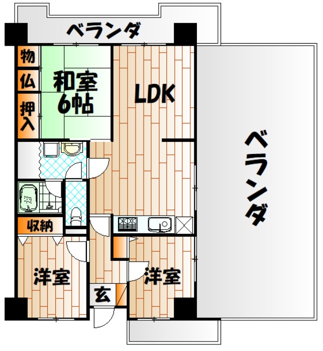 フローラルマンション藤松  間取り