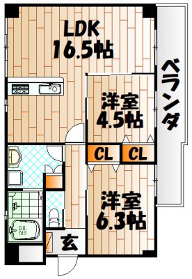 ルネス到津の森 間取り