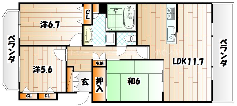 グランドパレスプラージュ東新町  間取り