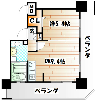 福岡県北九州市小倉北区馬借２丁目6－11 間取り
