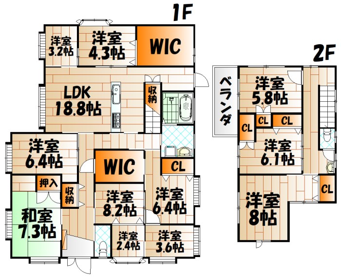 企救丘四丁目戸建1 間取り
