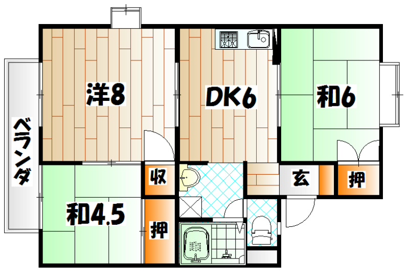 シャルム明石Ⅰ   間取り