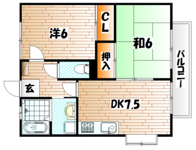 ディオール境川   間取り