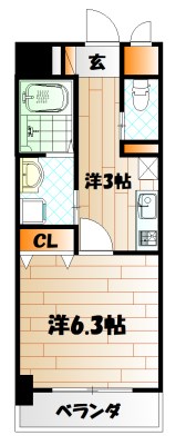 アンレーヴ門司駅前   間取り