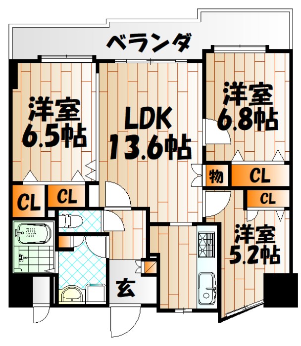 ニューサンリバー12番館 間取り